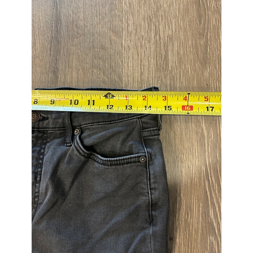 Free People Distressed High Rise Skinny Jeans Faded Black Knee Blowout Size 29 - Picture 7 of 11